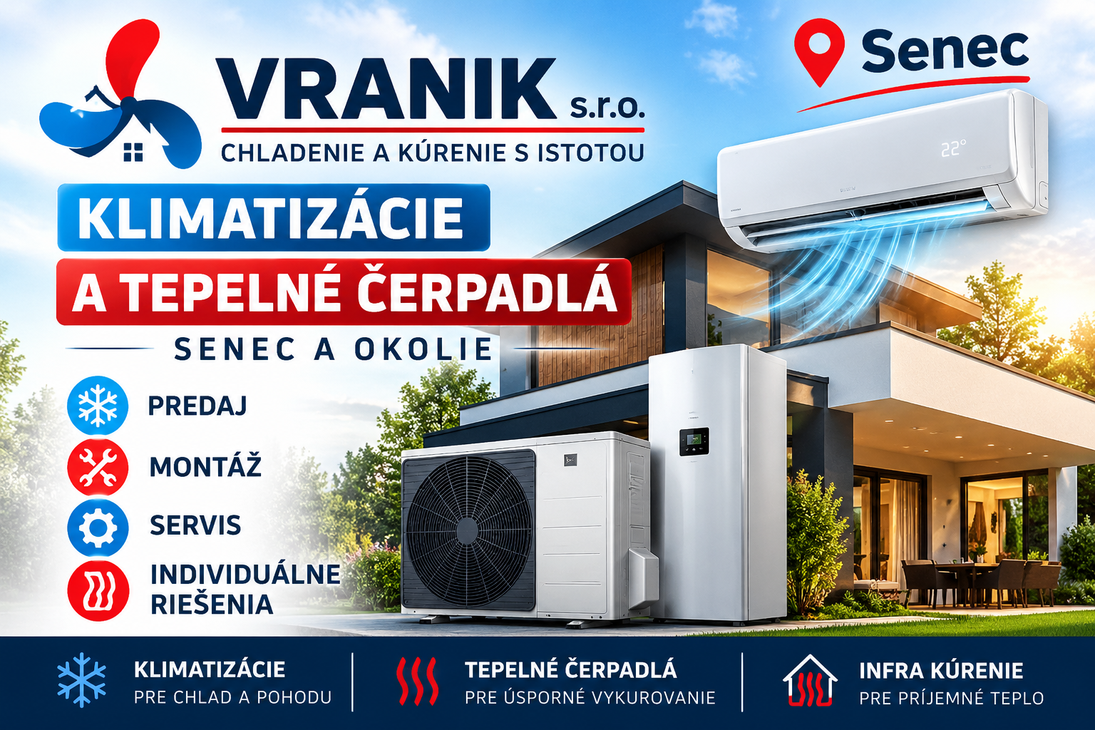 Klimatizácie a tepelné čerpadlá Senec