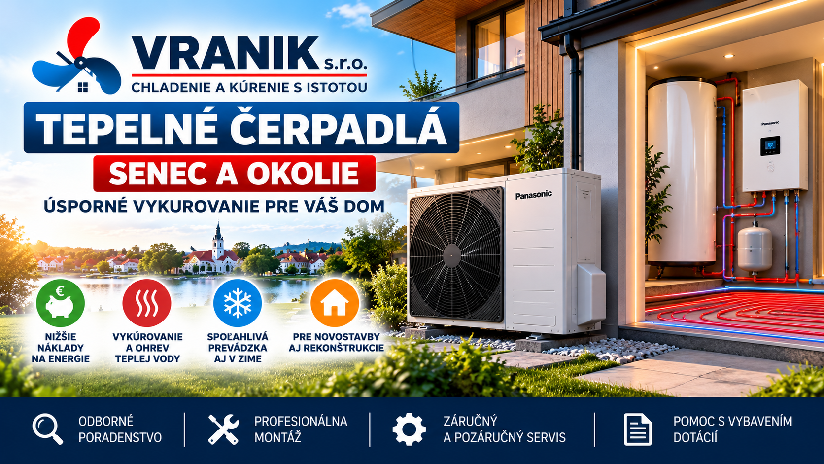 Tepelné čerpadlá Senec a okolie – úsporné vykurovanie pre váš dom