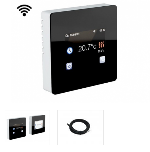 Termostat TFT WiFi čierny